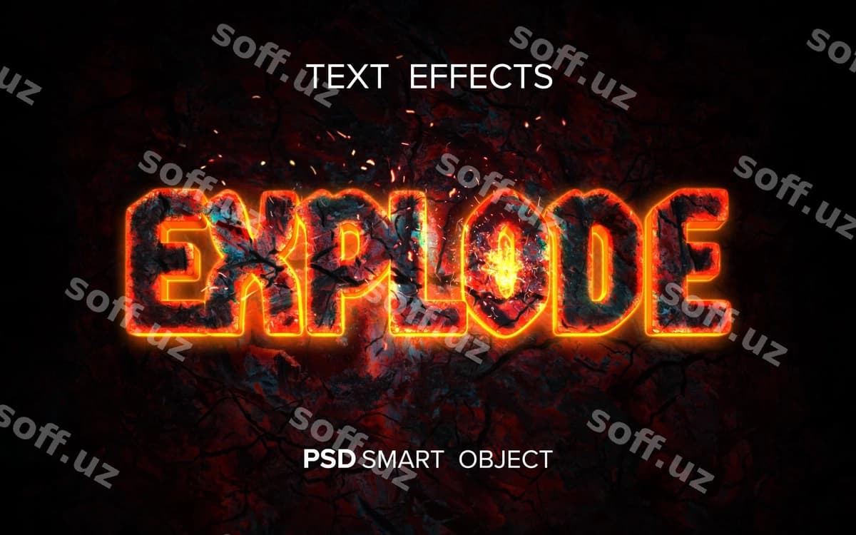 Ijodiy olov matn ta'siri | Creative fire text effect
