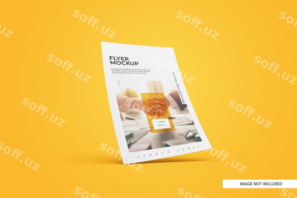 Ijodiy flyer namunasi | Creative flyer mockup