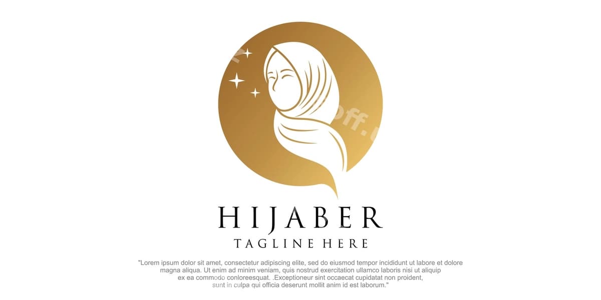 Ijodkor Hijobki ayollar Logo dizayn shabloni | Creative hijab women logo design template