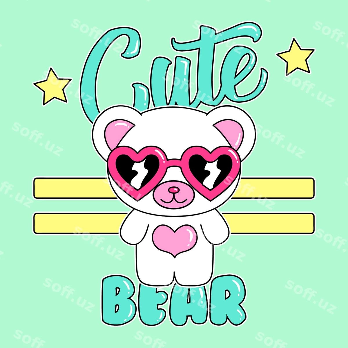 Sunglasses kiyolgan chiroyli ayiq | Cute bear with sunglasses