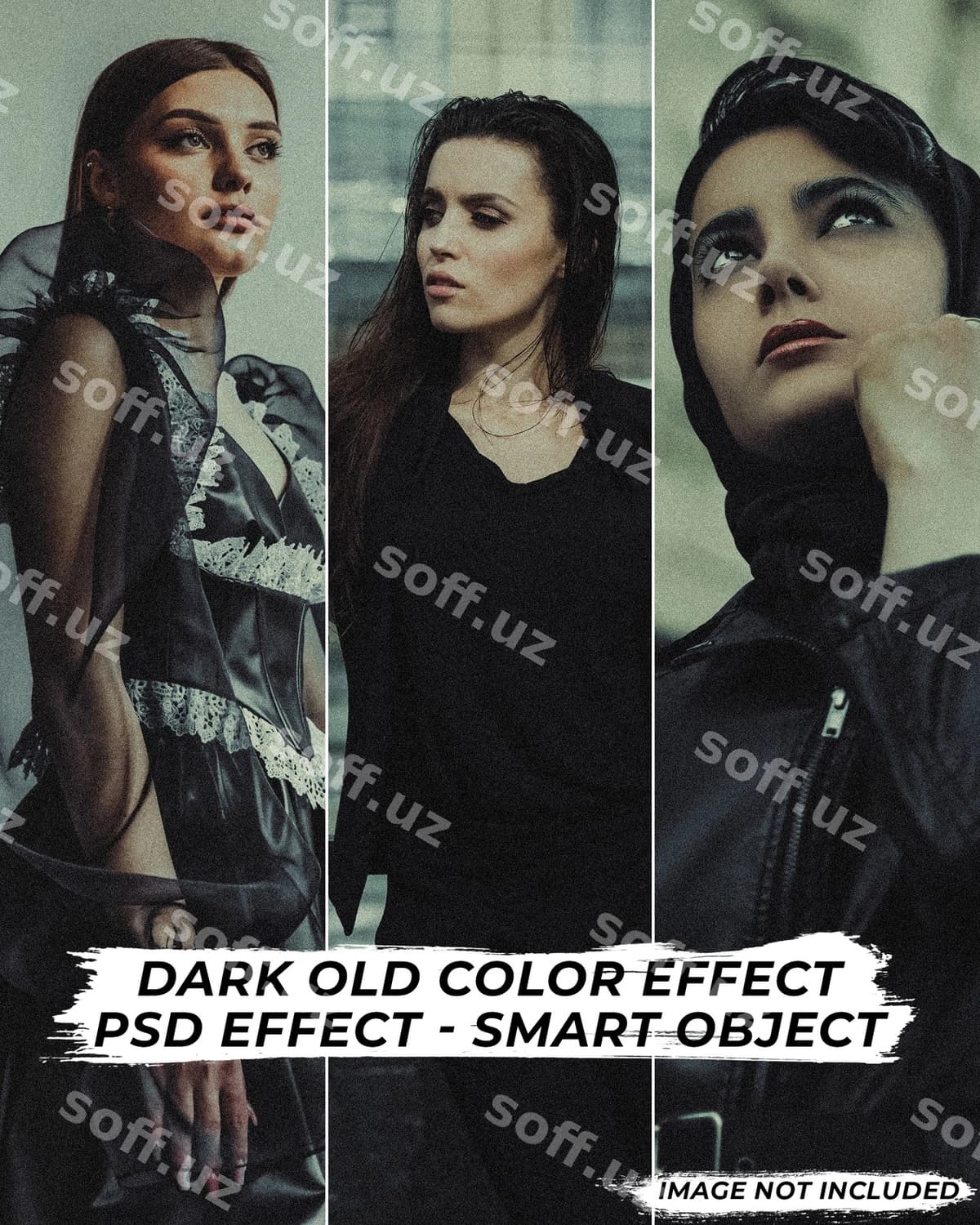 Qora eski rang effekti shabloni | Dark old color effect template
