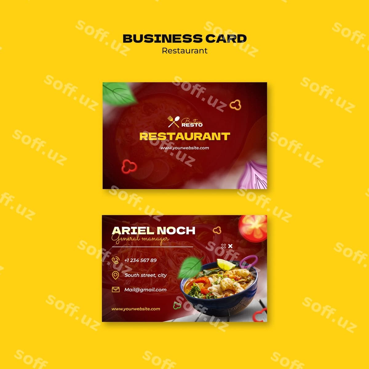 Mamnoa ovqat restorani shabloni | Delicious food restaurant template