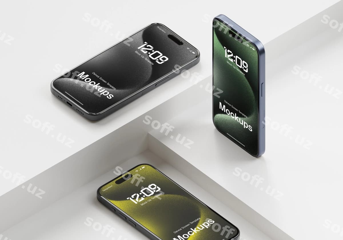 Qurilma ekran mockup shabloni | Device screen mockup template