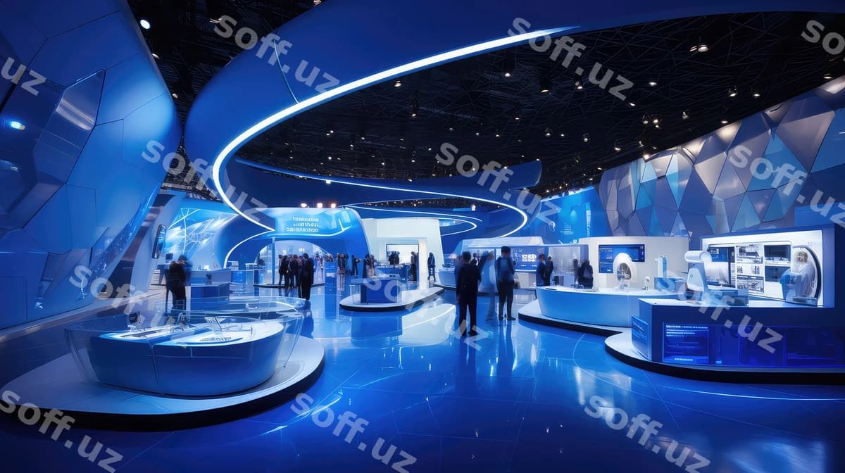 Raqamli ko'k innovatsiya foni | Digital blue innovation background