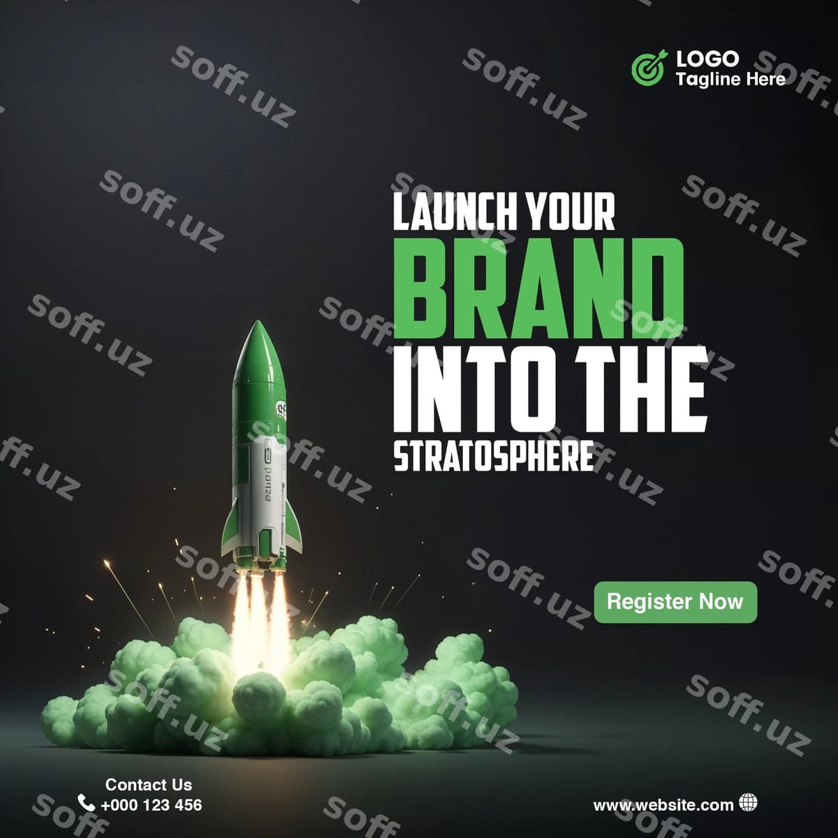 Raqamli marketing agentligi brend posteri | Digital marketing agency brand poster