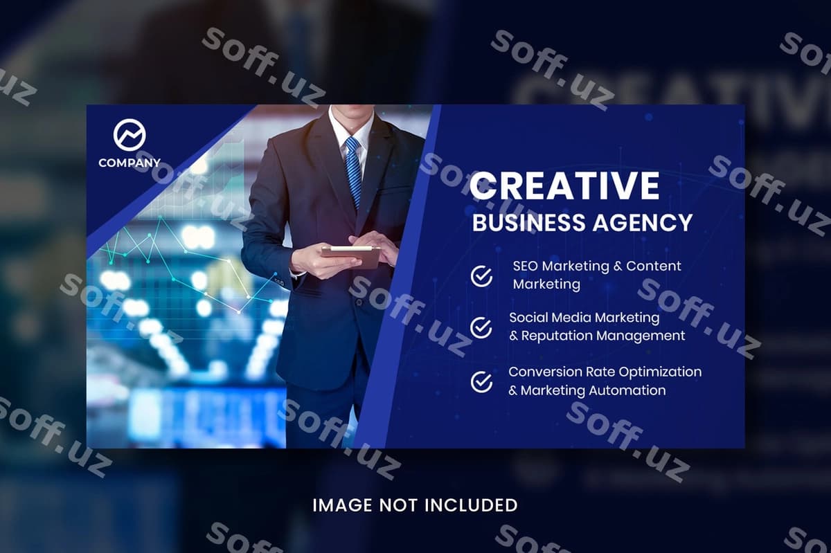 Facebook uchun raqamli marketing banneri varaqi | Digital marketing banner cover facebook