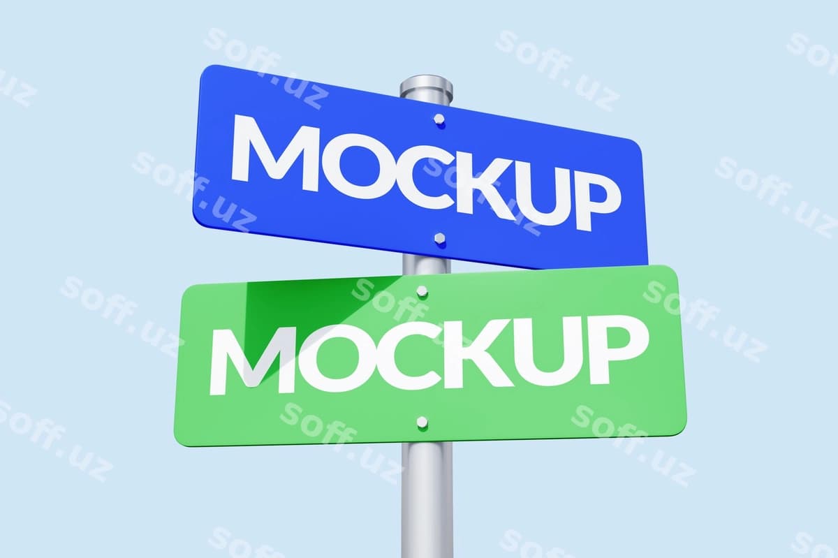 Yo'nalish doskalari mockup | Directional boards mockup