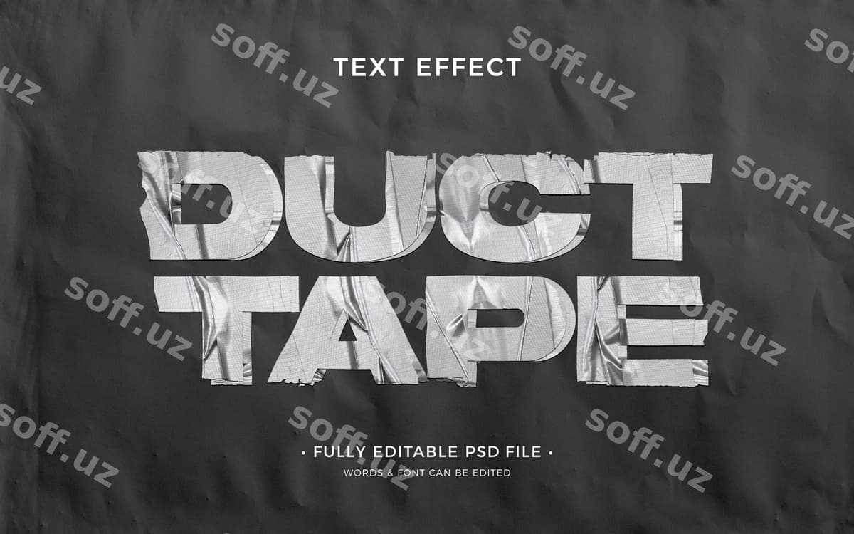 Lenta efekti | Duct tape text effect