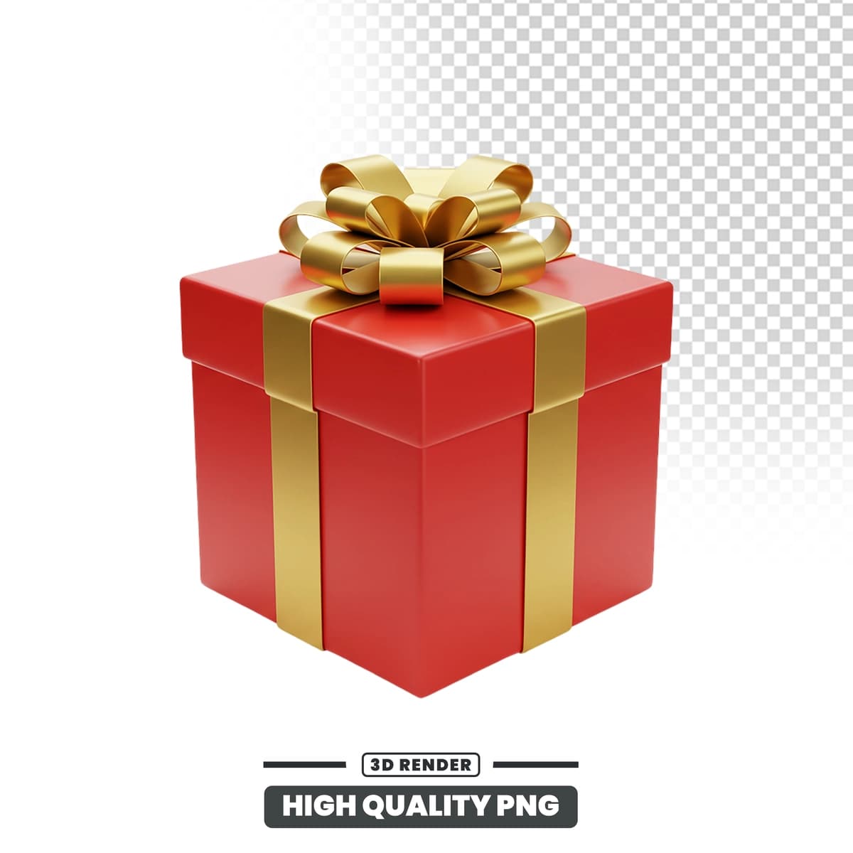 Oltin lentali qizil sovg'a qutisi | Red gift box with gold ribbon