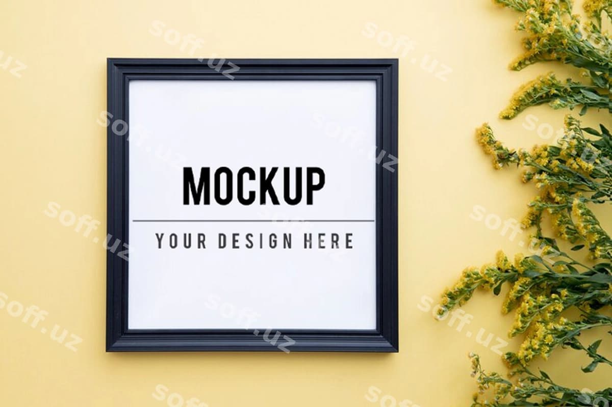 Tahrirlanga olinadigan psd foto freymalari mockup | Editable psd photo frames mockup