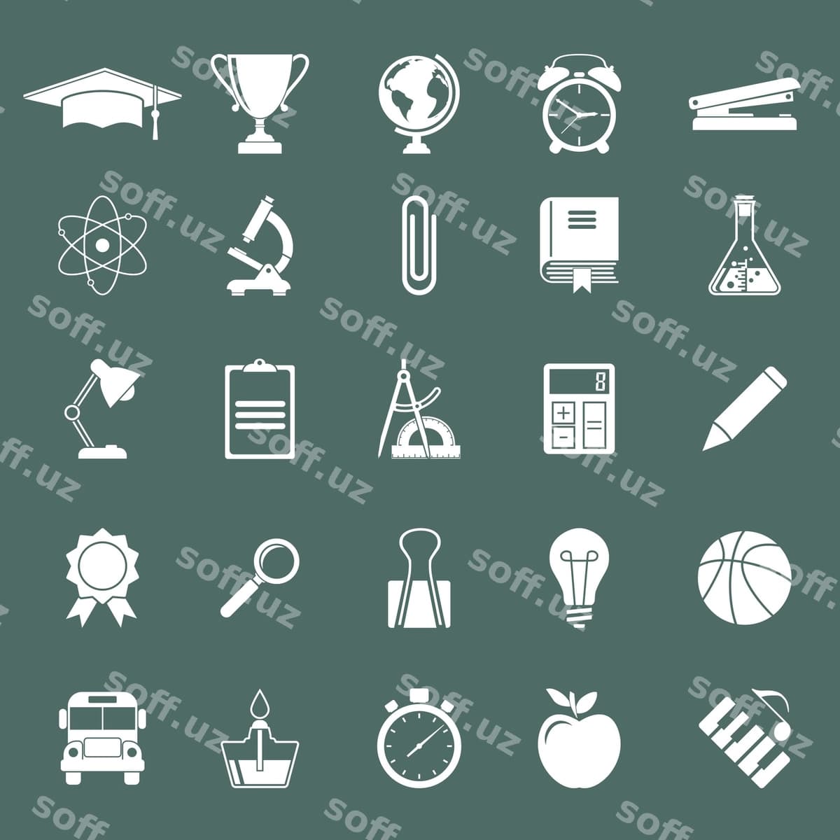 Ta'lim ikonkalar vektori | Education icons vector