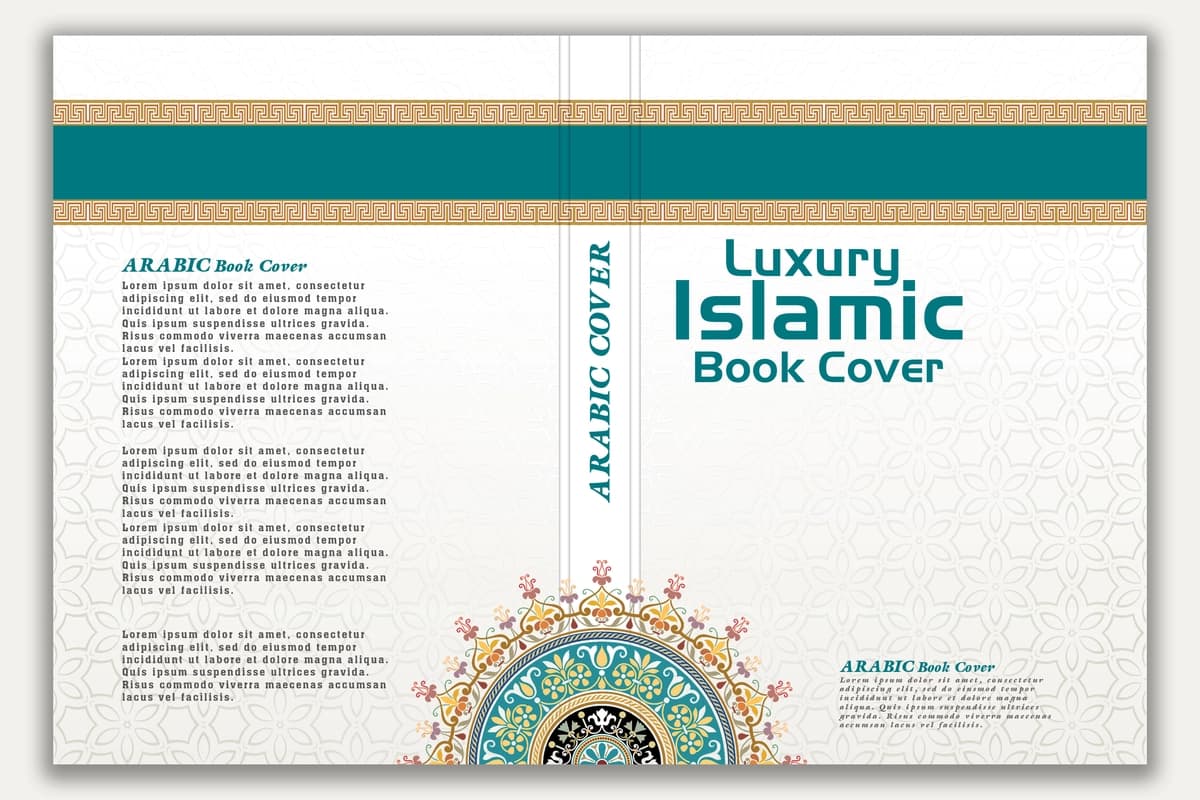 Islom arabcha qopqoq dizayn shabloni | Islamic arabic cover design template