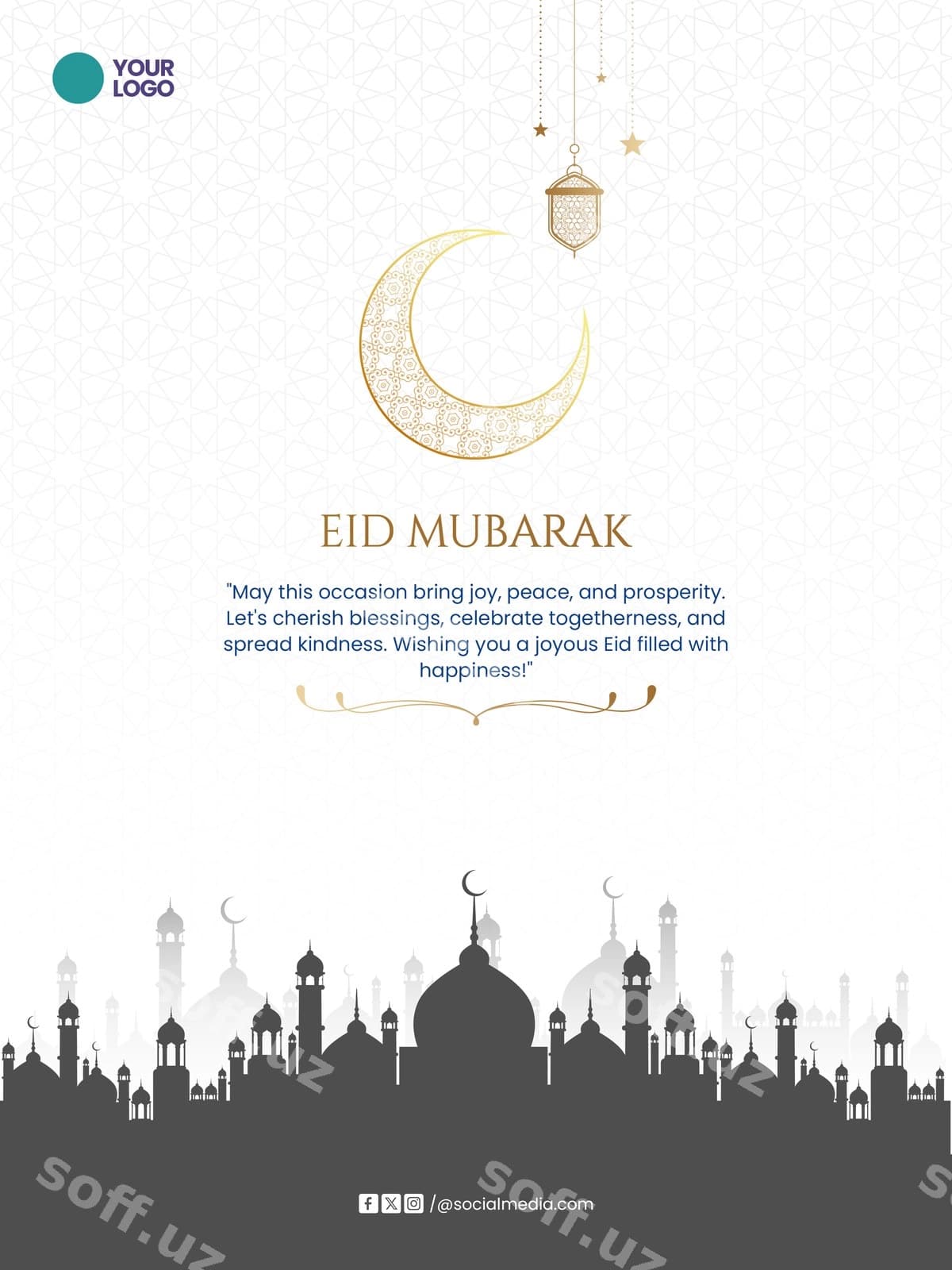 Hayit muborak tabriknomasi | Eid mubarak greeting card