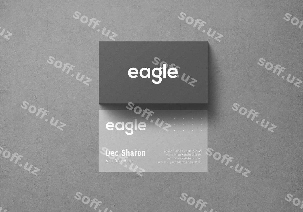 Elegant Qorong'i Biznes Karta Namunasi | Elegant dark business card mockup