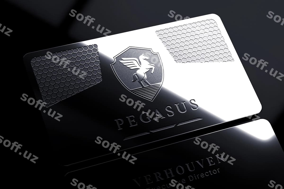 Elegant metal biznes karta logo mockup | Elegant metal business card logo mockup