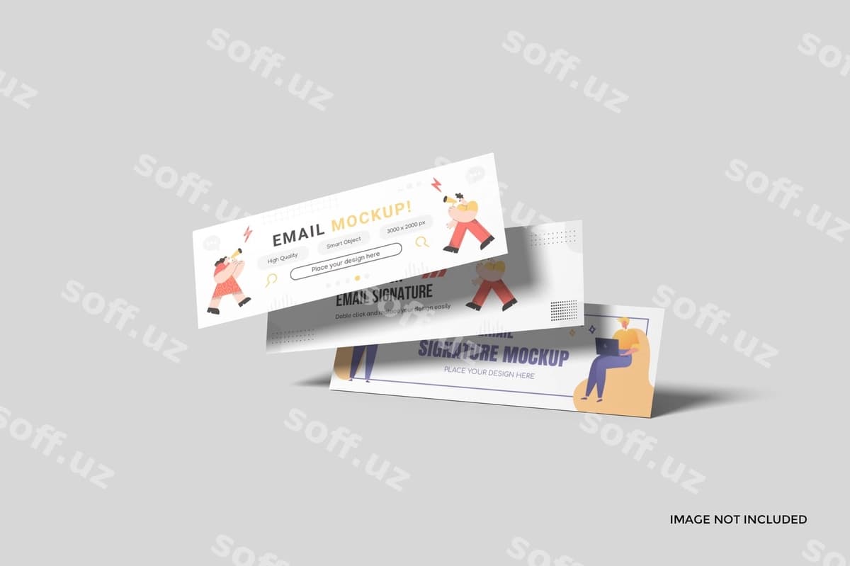 Elektron pochta imzosi mockup | Email signature mockup