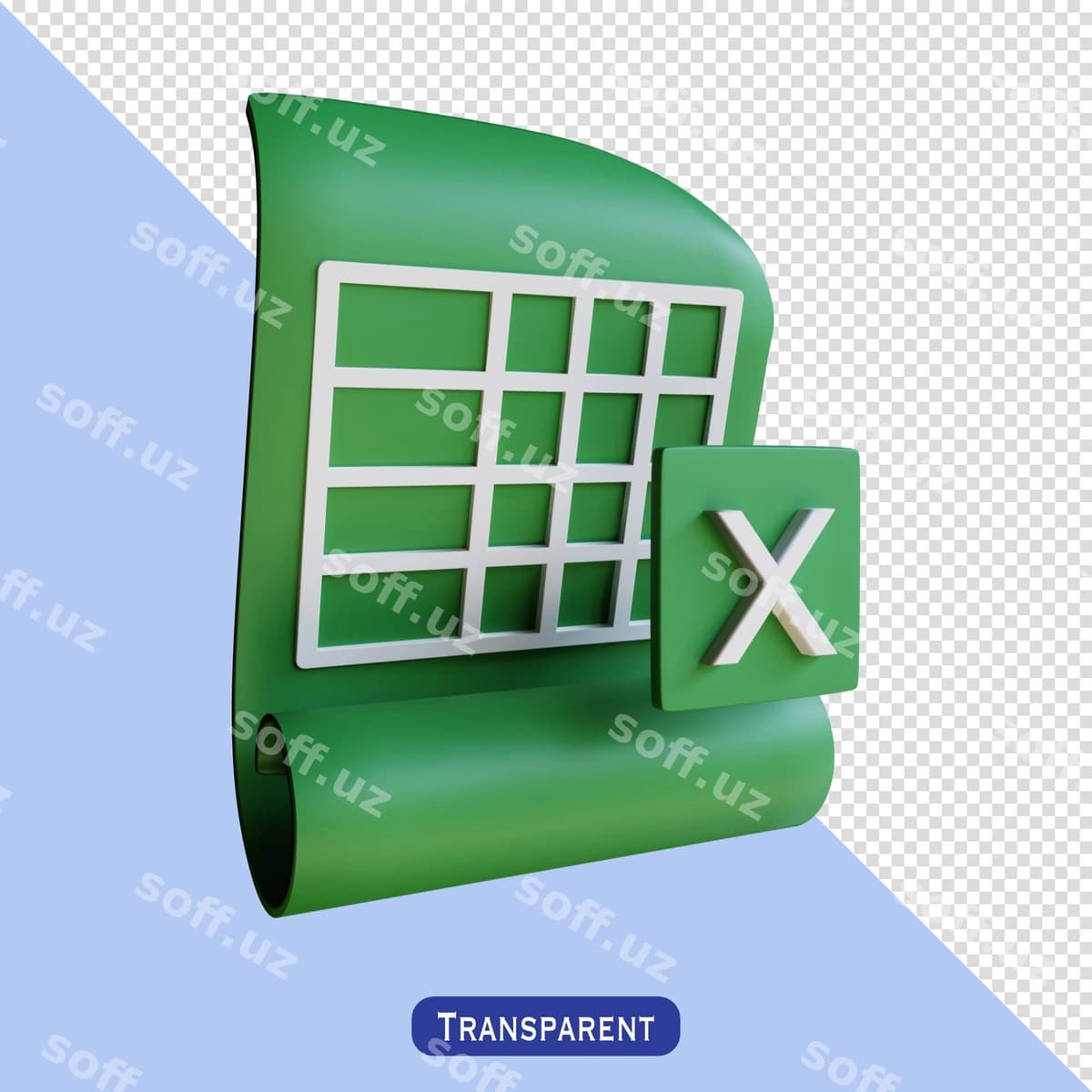 3D uslubidagi Excel belgisi | Excel icon with 3d style
