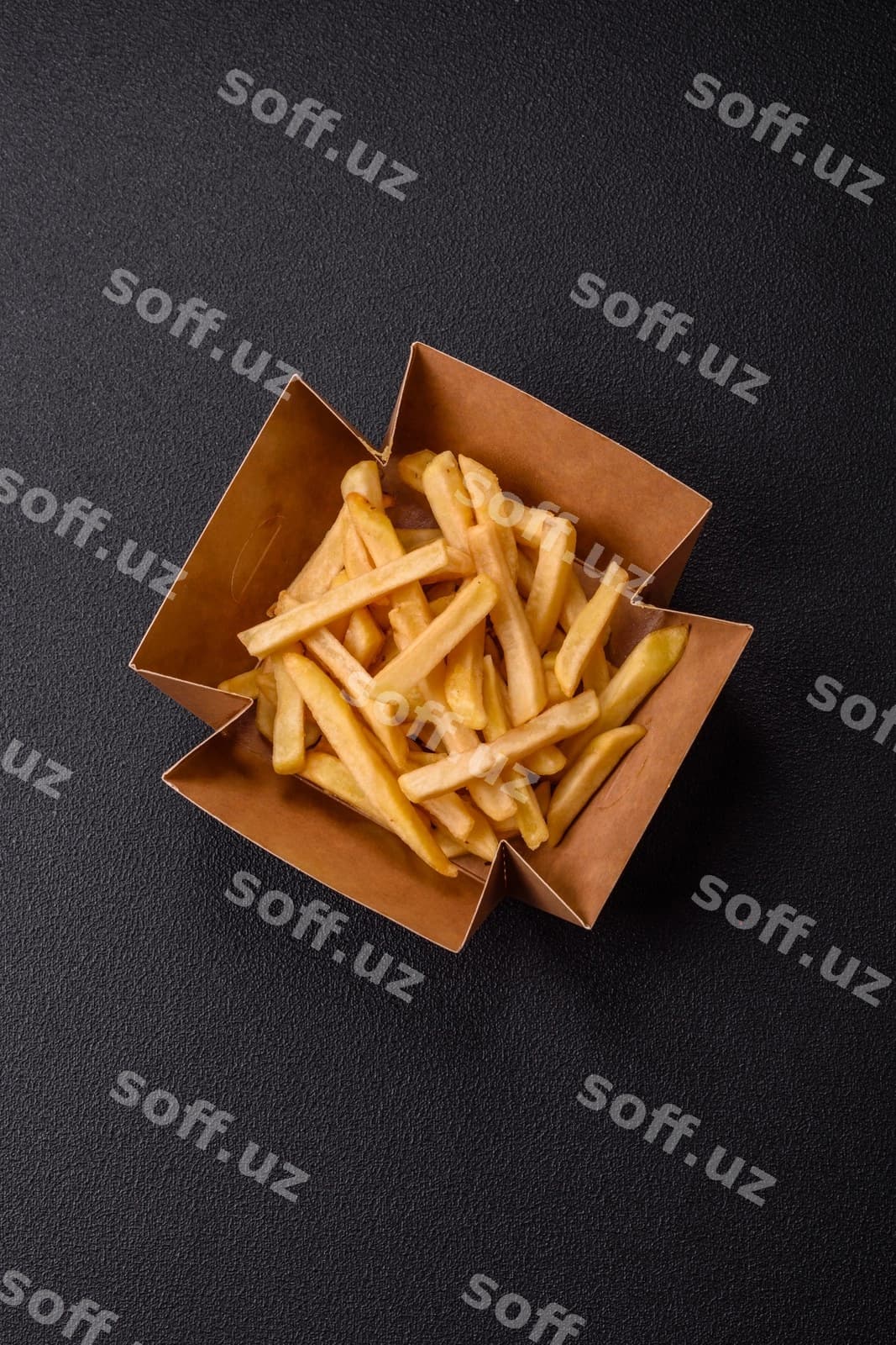Tez ovqat kartoshka fri tuz va bahorat bilan | Fast food french fries with salt spices
