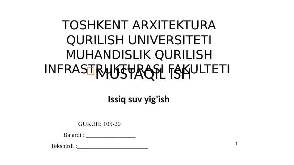 Issiq suv yig'ish