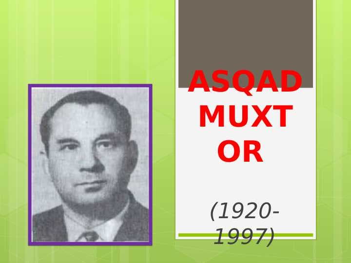 Asqad Muxtor
