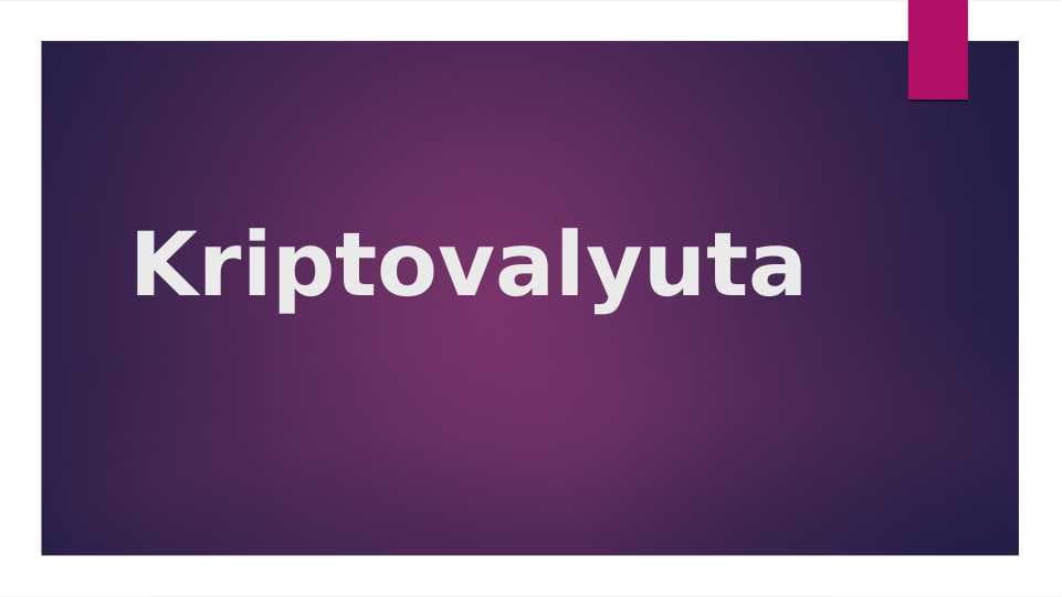 Kriptovalyuta