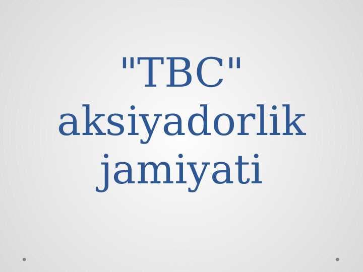 "TBC" aksiyadorlik jamiyati