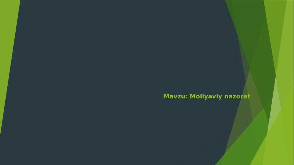 Moliyaviy nazorat