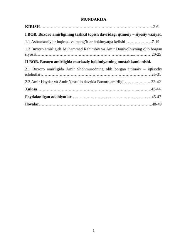 Buxoro amirligida o'zbek Mang'itlar sulolasi