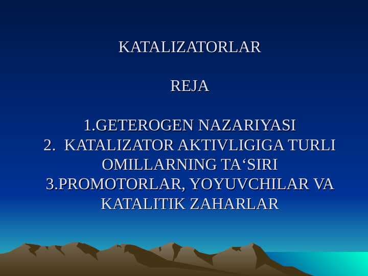 KATALIZATORLAR