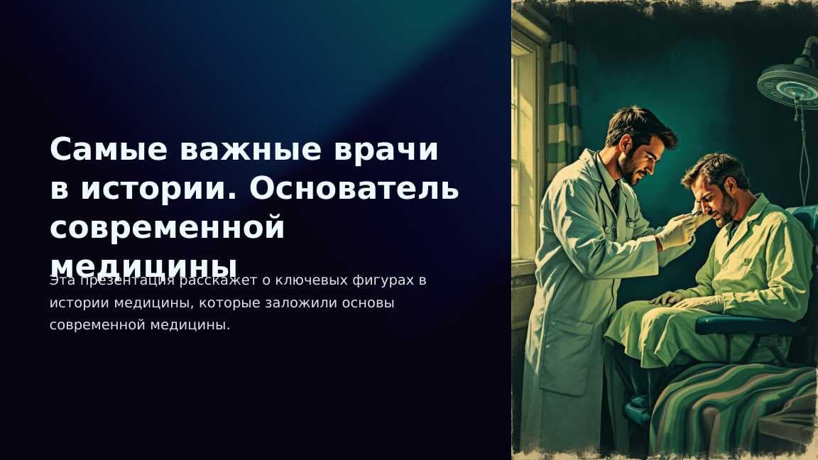 Самые важные врачи в истории. Основатель современной медицины