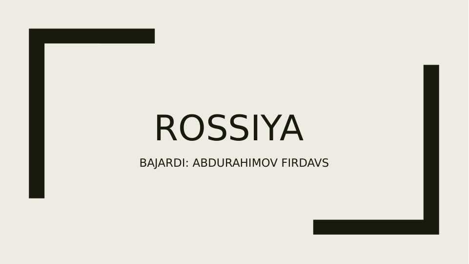 ROSSIYA