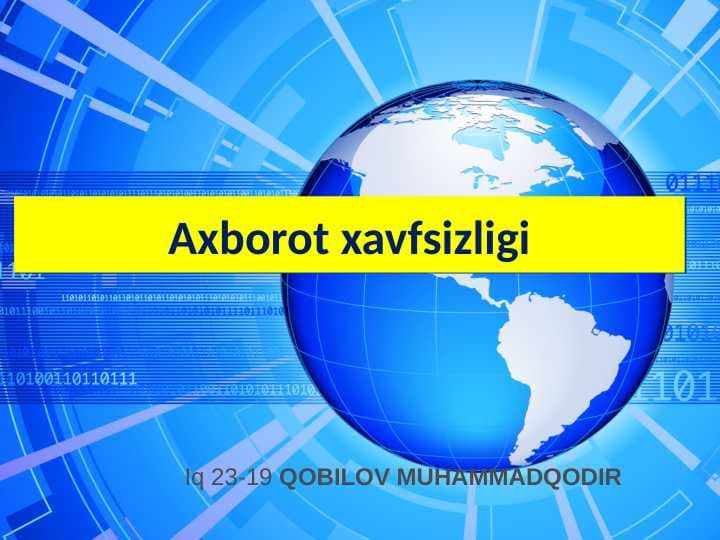 Axborot xavfsizligi