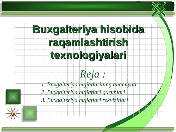 Buxgalteriya hisobida raqamlashtirish texnologiyalari