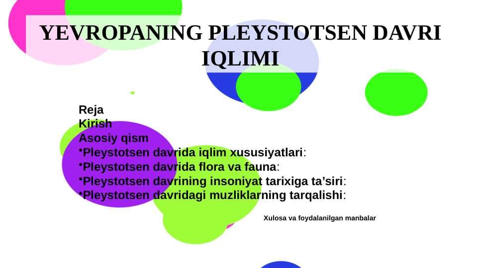 YEVROPANING PLEYSTOTSEN DAVRI IQLIMI 25