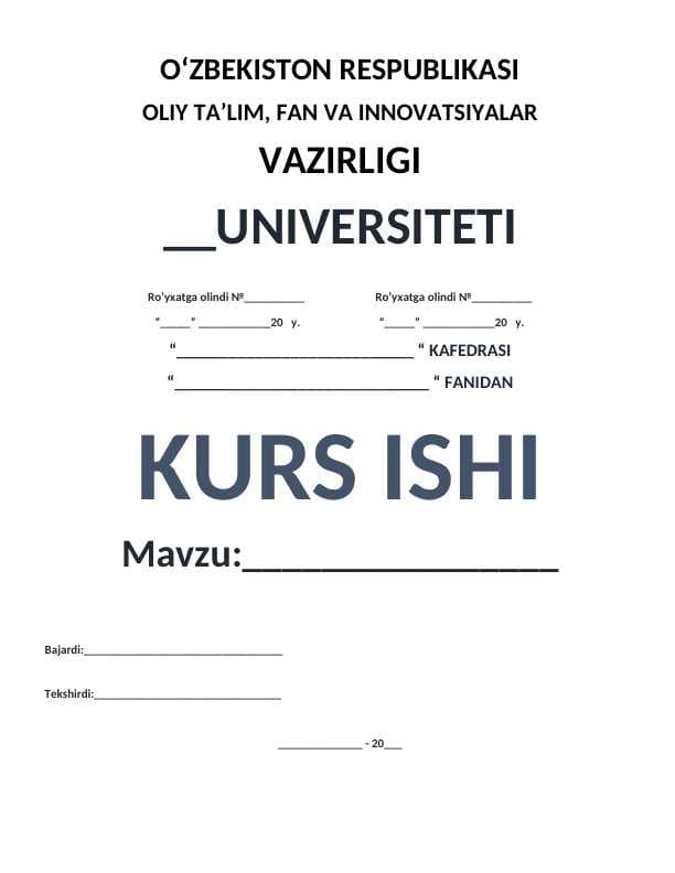 Online o’quv platfromasini loyihalash