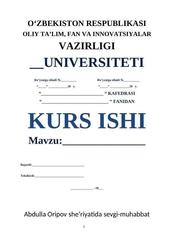 Abdulla Oripov she’riyatida sevgi-muhabbat mavzulari