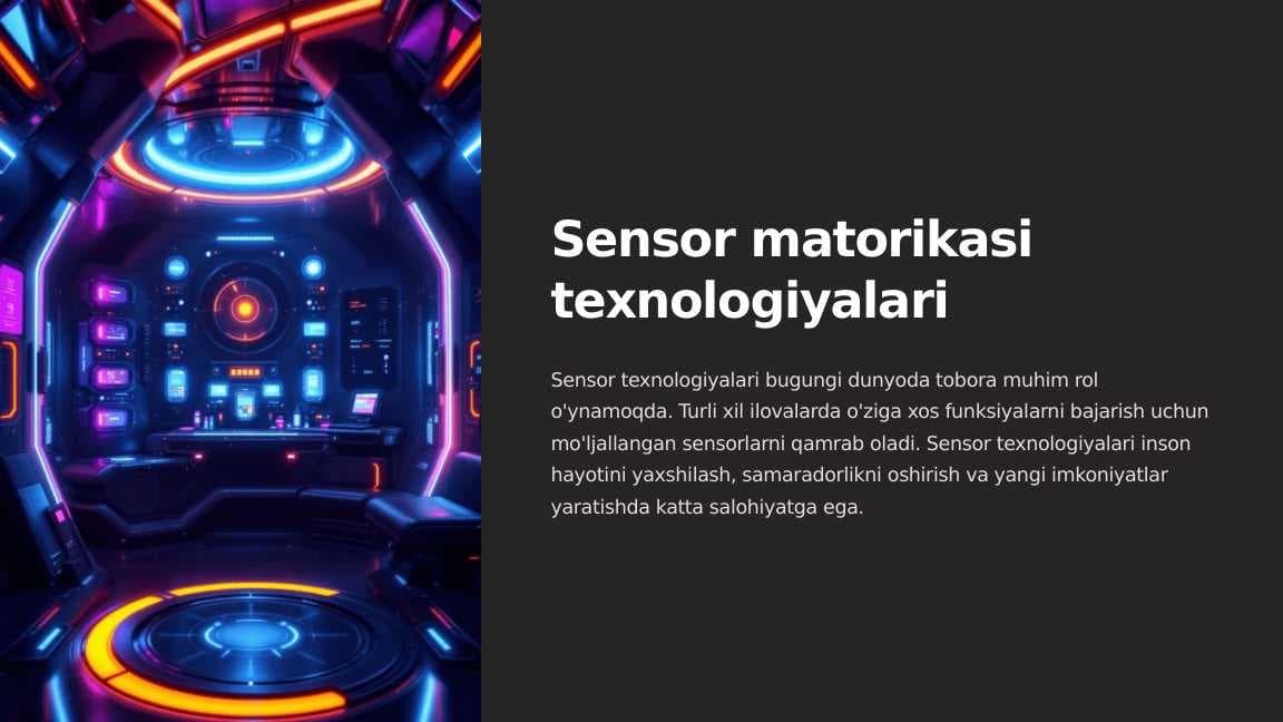 Sensor matorikasi texnologiyalari