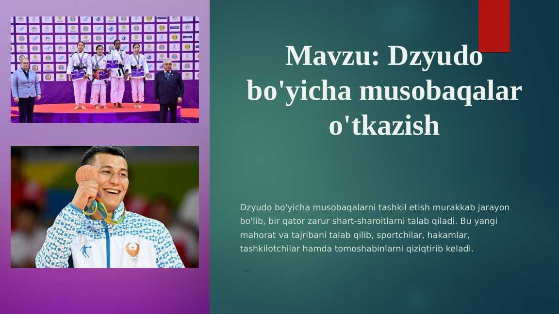 Dzyudo bo'yicha musobaqalar o'tkazish