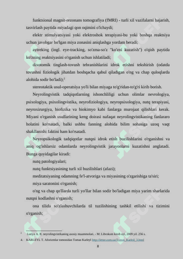 NEYROLINGVISTIKA HAQIDA kurs ishi