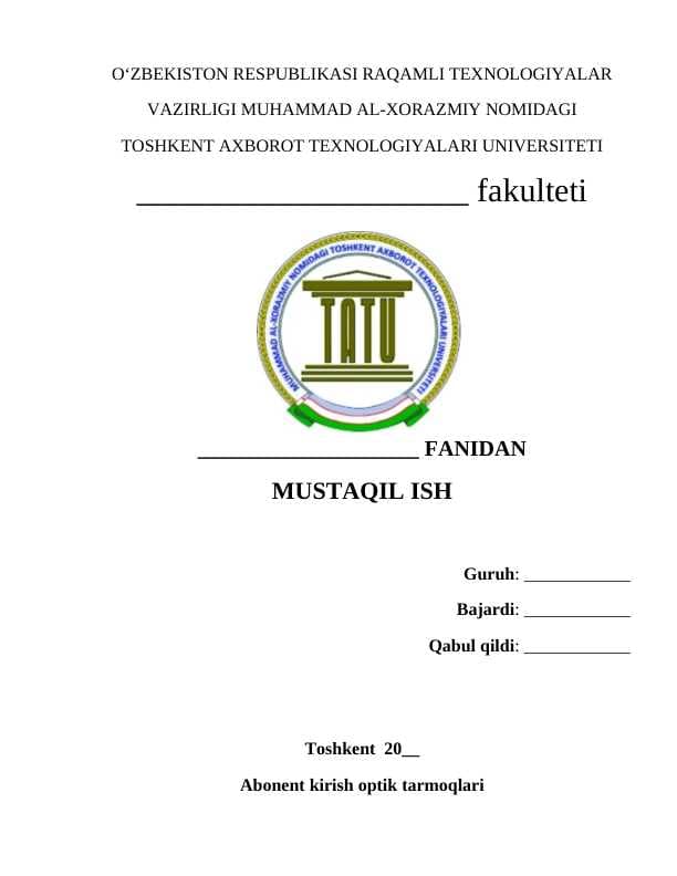 Abonent kirish optik tarmoqlari