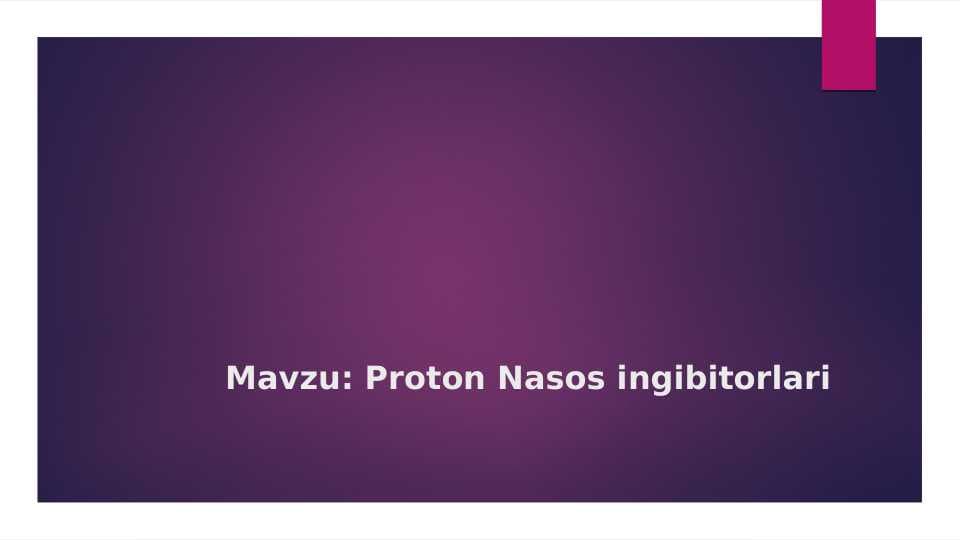 Proton Nasos ingibitorlari