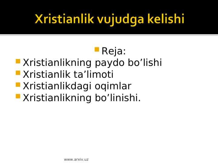 Xristianlik vujudga kelishi