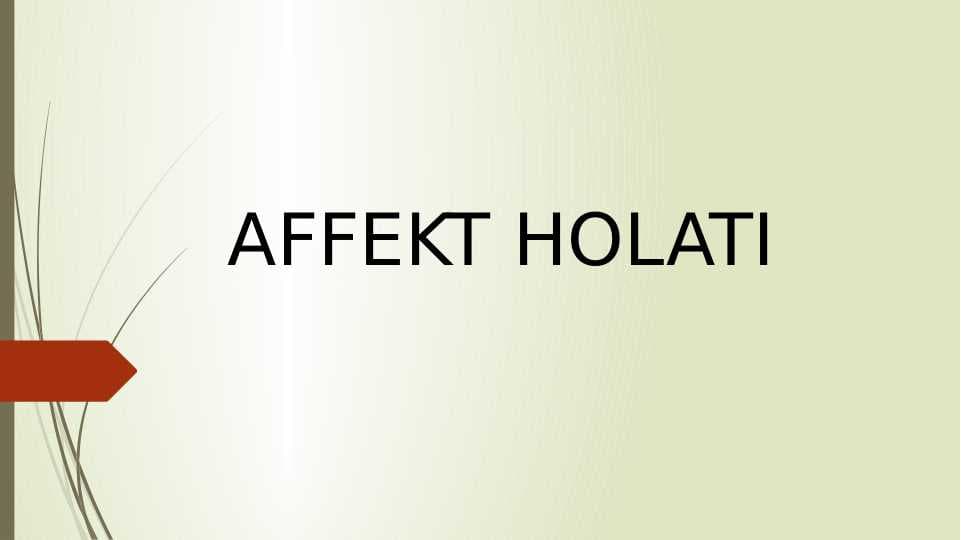 AFFEKT HOLATI