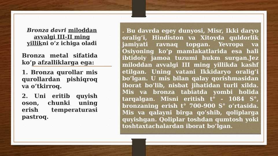 Bronza davri