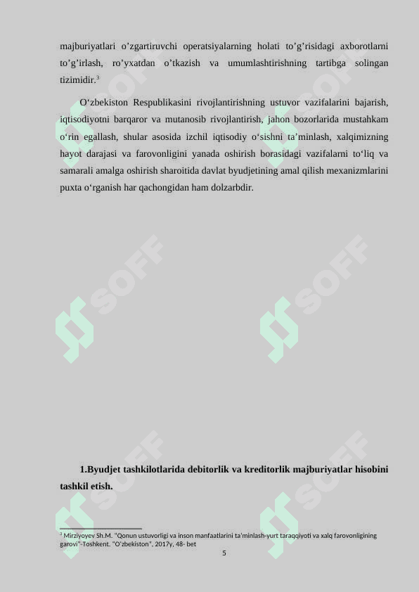 Byudjet tashkilotlarida turli debitor va kreditorlar bilan  hisoblashuvlar hisobi