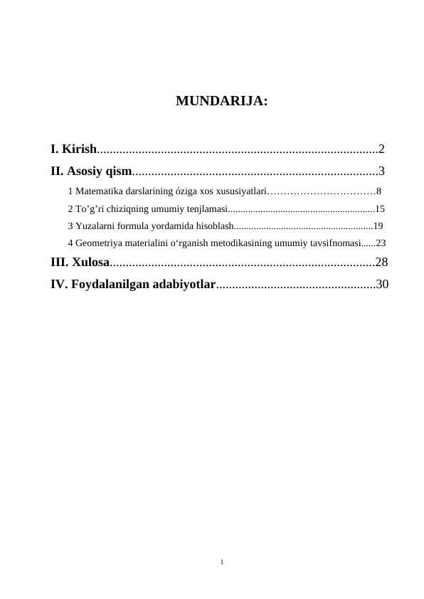 Boshlang‘ich sinflarda geometrik materiallarni o'rgatish metodikasi