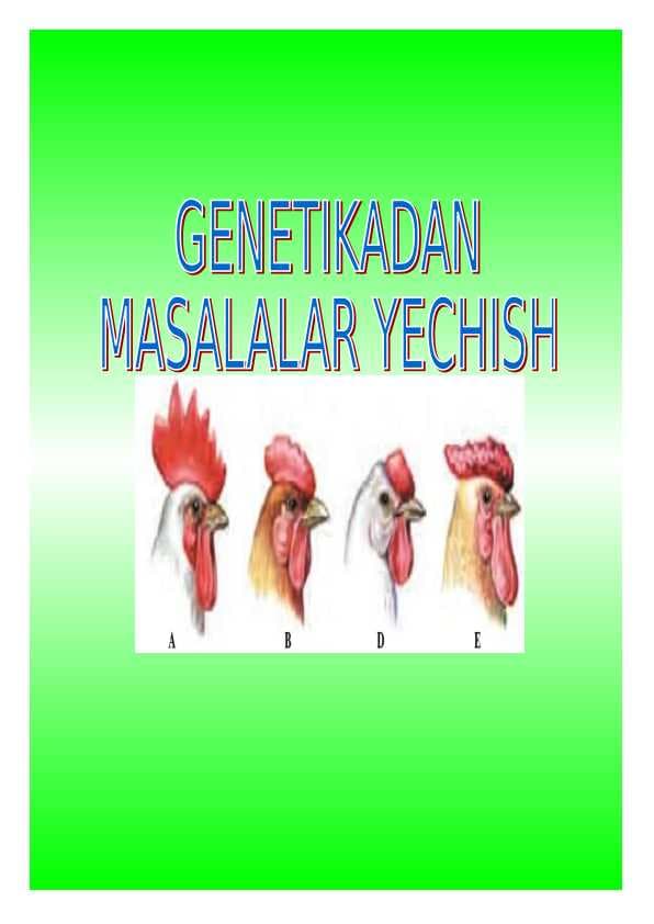 Genetikadan masalalar yechish
