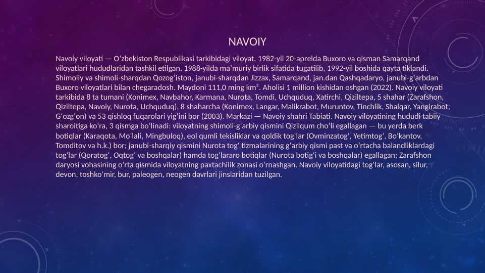 Navoiy viloyati