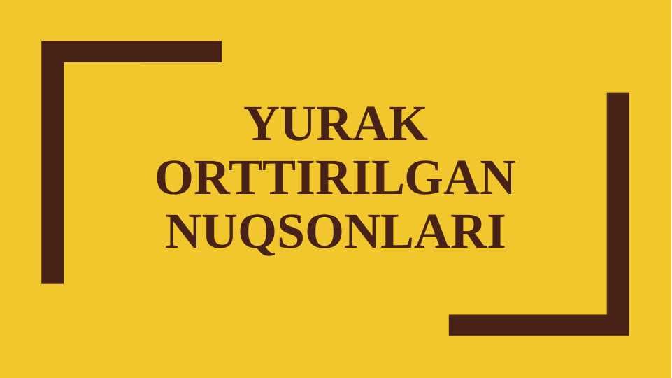 YURAK ORTTIRILGAN NUQSONLARI 112 ta list