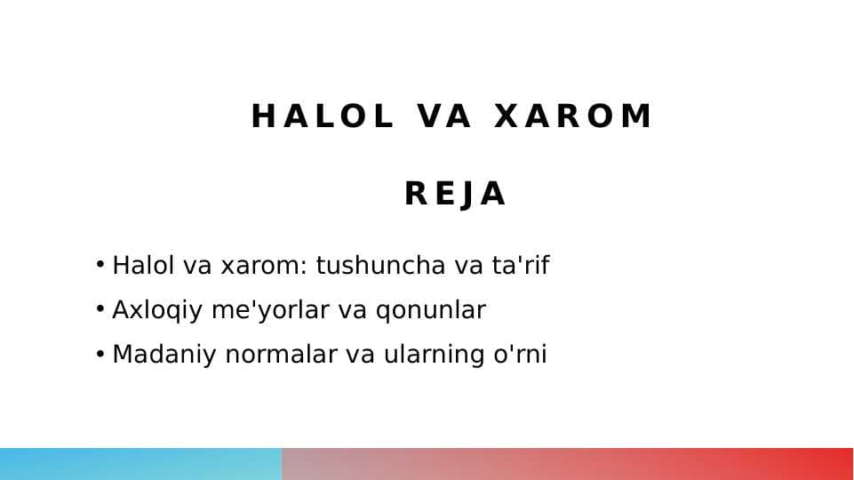 HALOL VA XAROM